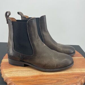 Frye Melissa Chelsea Boots double sole Grey Sz 5.5